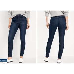 Old Navy High Rise wow Super Skinny Jeans Dark Wash 16 Women's